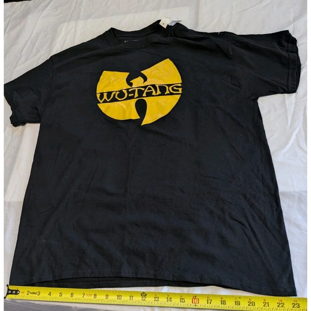 Wu-Tang Clan Black Graphic T-Shirt Yellow Logo Size XL Rap & Hip Hop Music